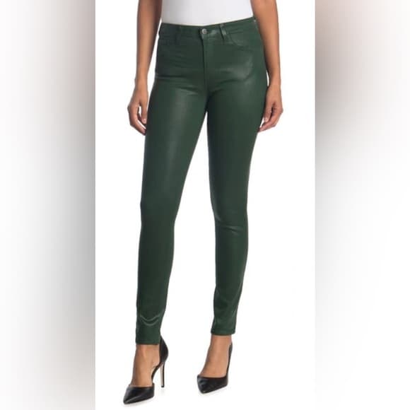 Dark green coated skinny jeans by brand Melly, Italy. New never worn. 