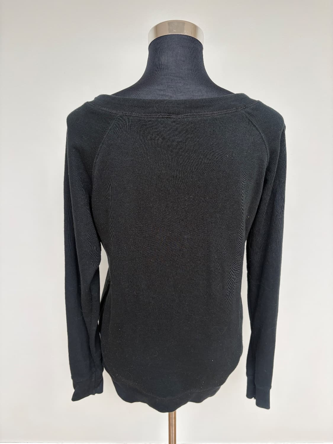 Black Roxy sweater with studded branding. Tie neck detail. Made from poly/ cotton - Image 3