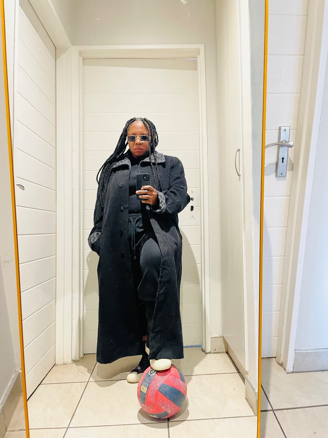 Long winter coat.