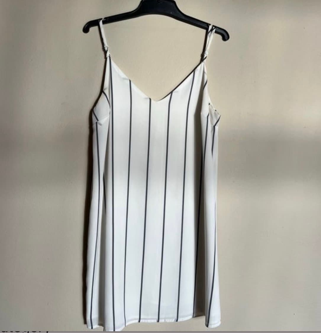 Women’s white striped dress