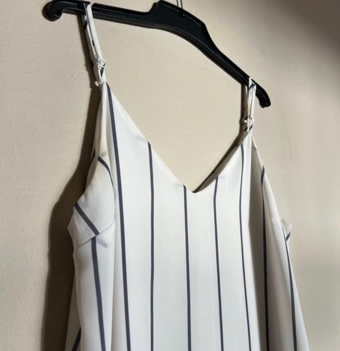 Women’s white striped dress - Image 2