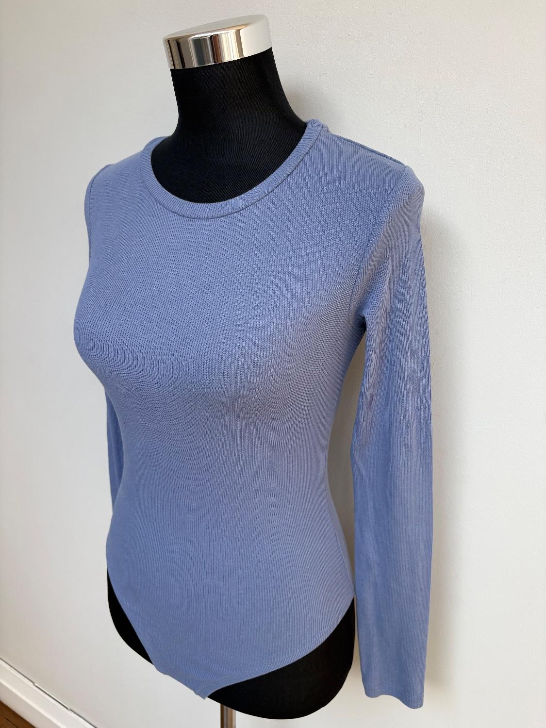 Periwinkle blue fine rib bodysuit by Zara . Size small - Image 2