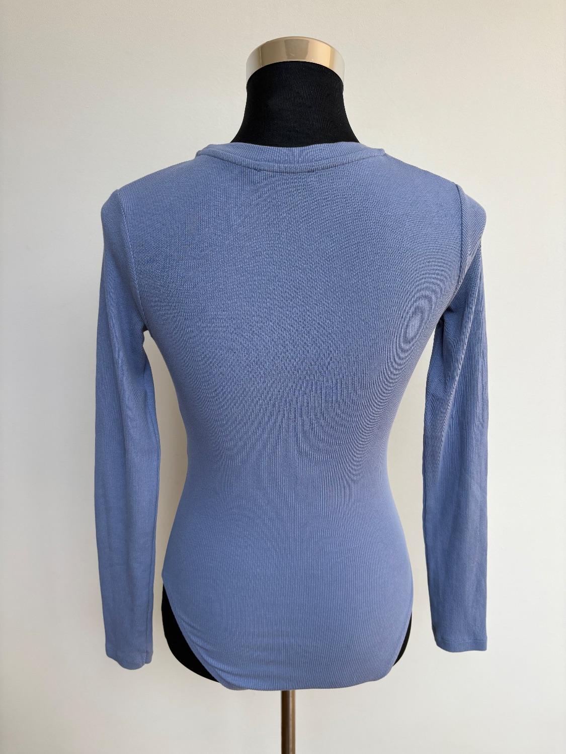 Periwinkle blue fine rib bodysuit by Zara . Size small - Image 3