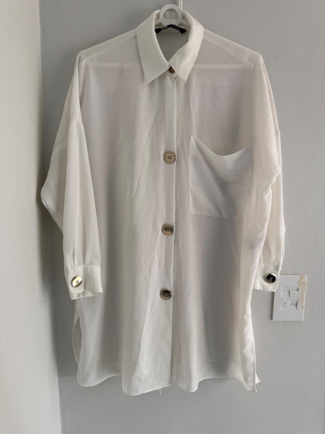Zara white shirt - Zara - Preloved Fashion