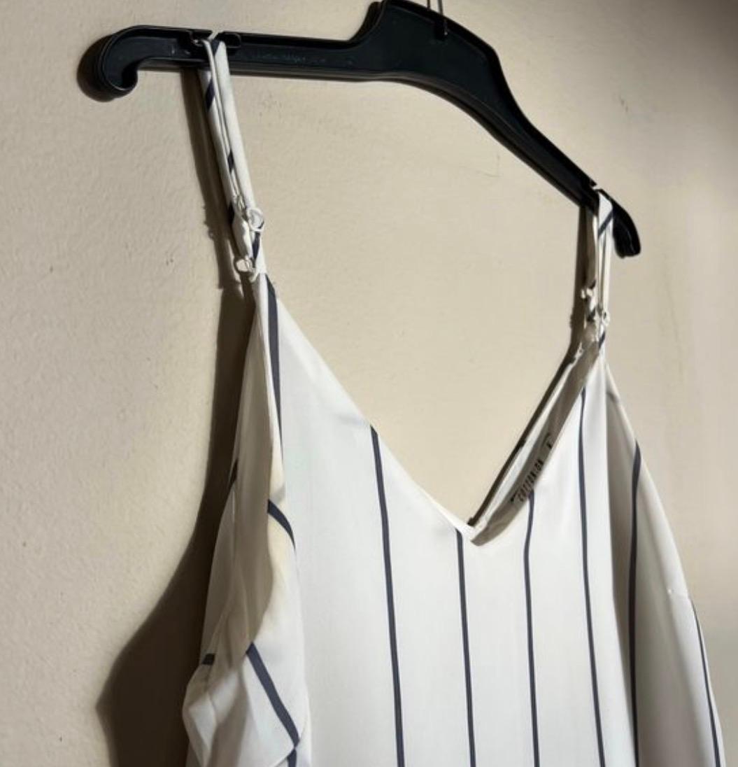 Women’s white striped dress - Image 4