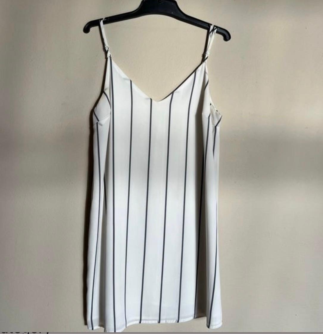 Women’s white striped dress 