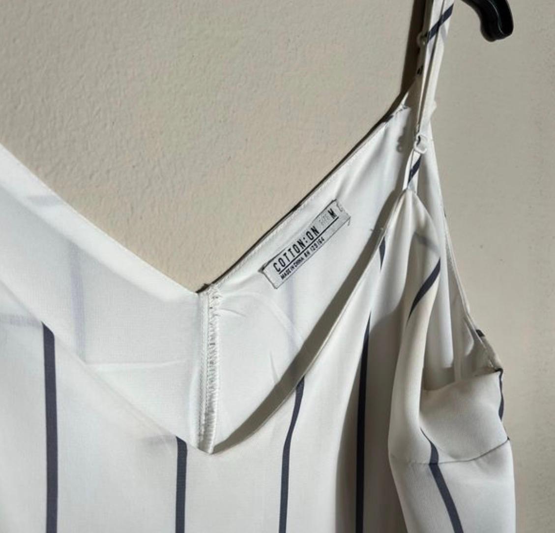 Women’s white striped dress - Image 3