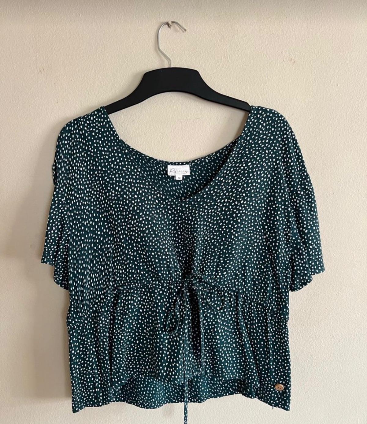 Women’s green dotted blouses