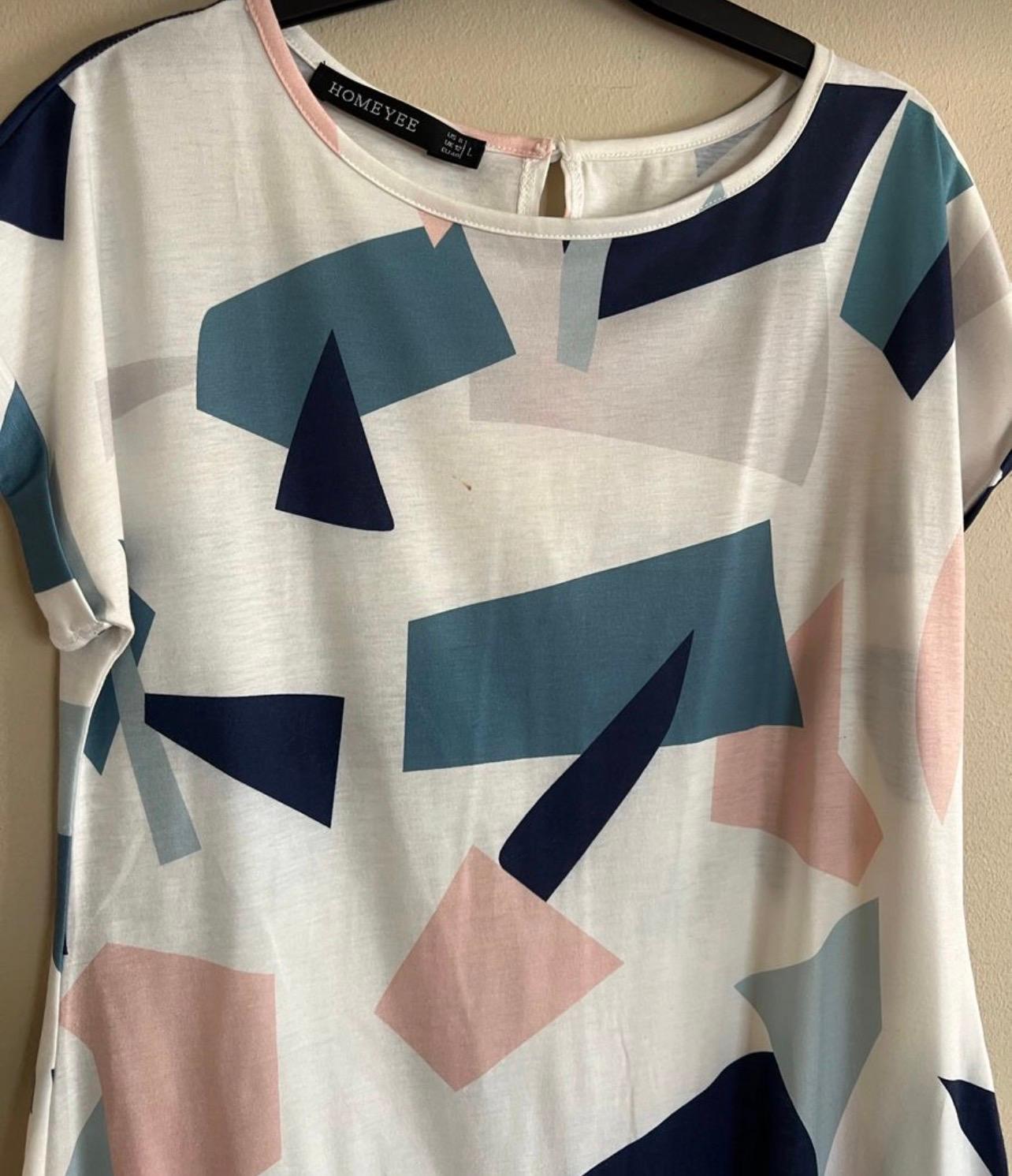 Women’s colourful dress (with foundation stain) - Image 2