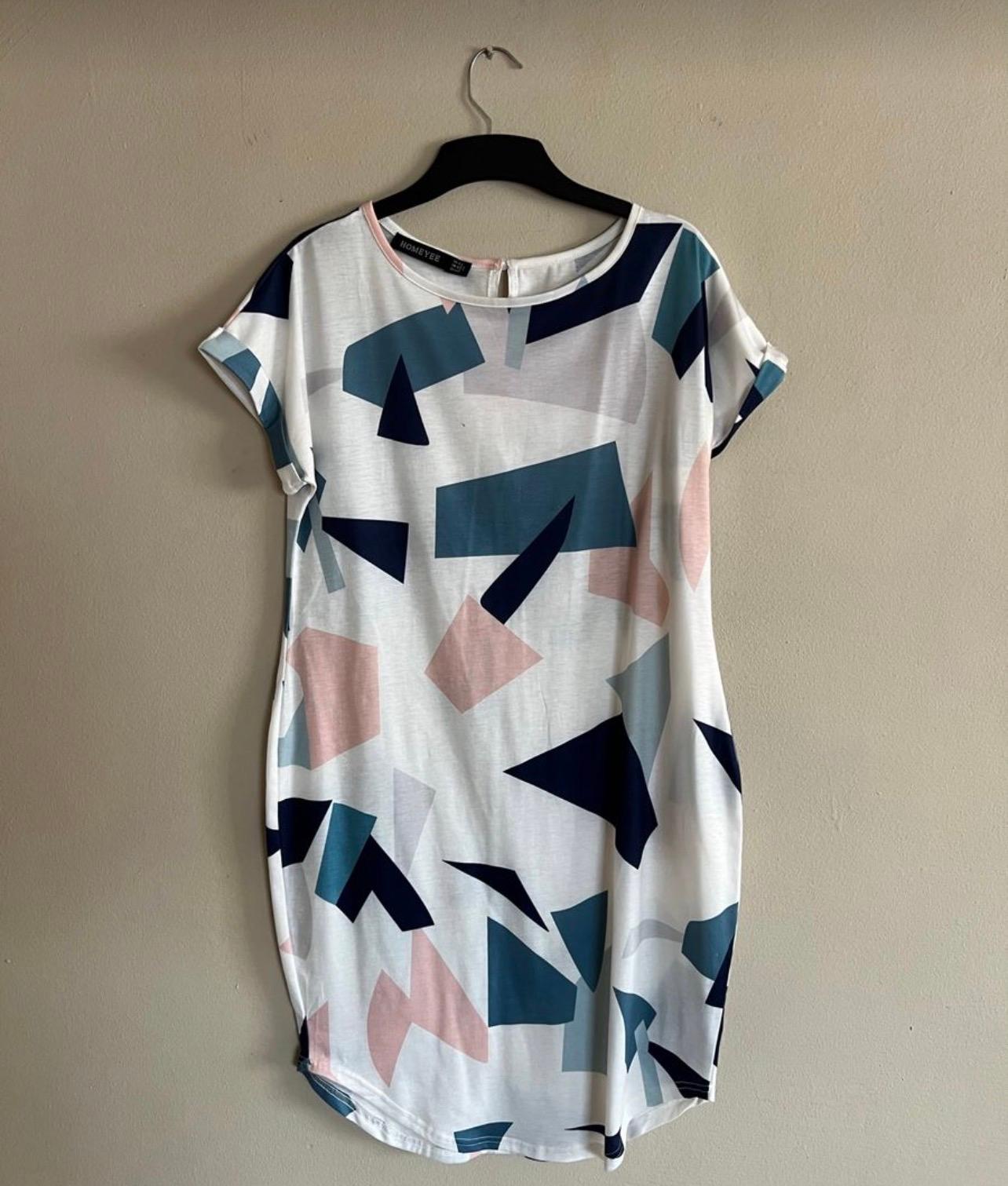 Women’s colourful dress (with foundation stain) - Image 1