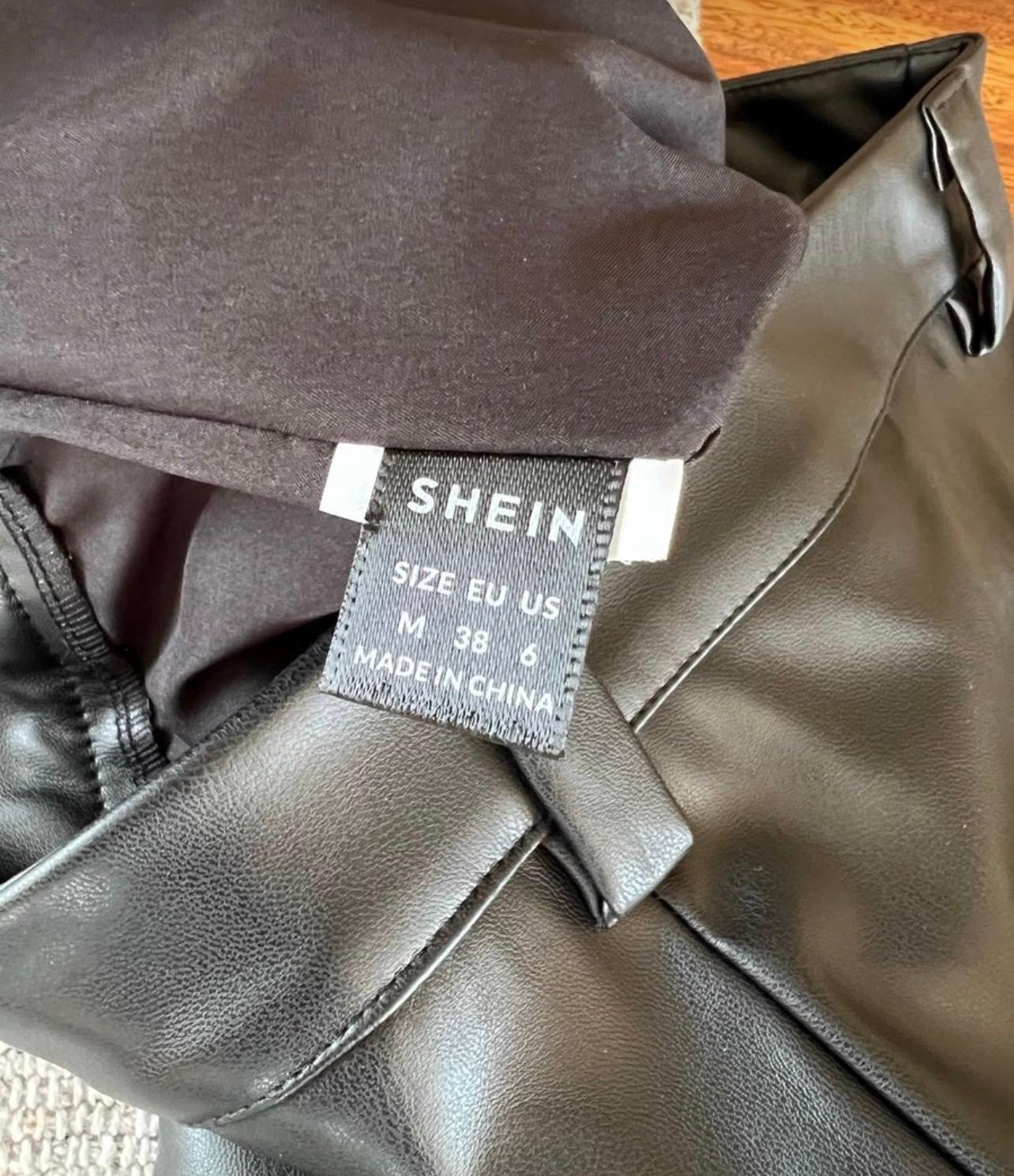 Women’s black leather short pants - Image 3