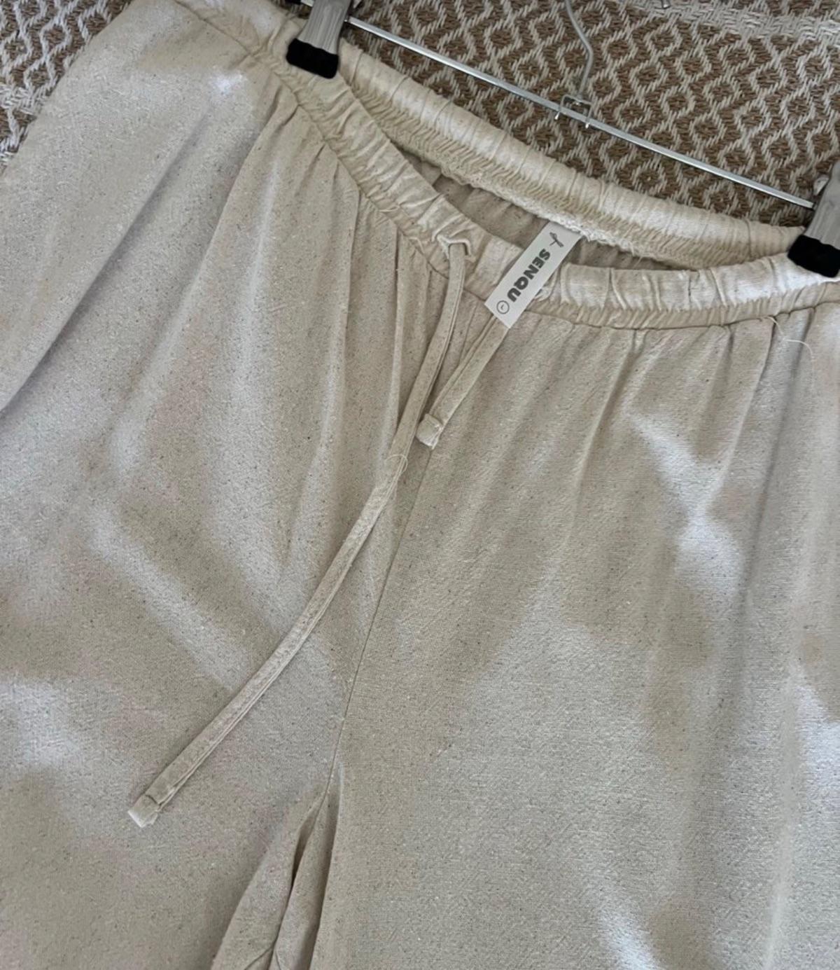 Women’s wide leg cream pants - Image 2